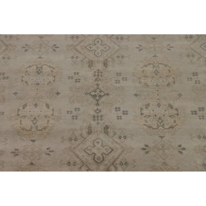 All-Over Oushak Oriental Area Rug Handmade Wool Carpet - 7'11" x 9'11"