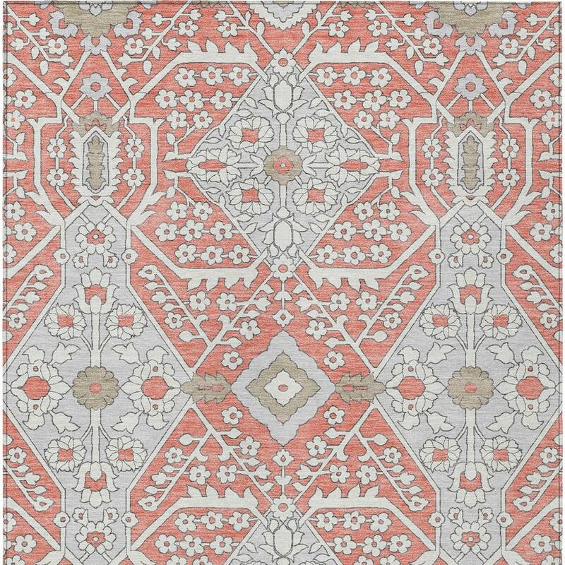 HomeRoots Floral Transitional Rectangle Outdoor Rug