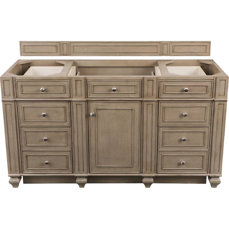 James Martin Vanities 157-V60S-M Bristol 60" Free Standing Single - Whitewashed Walnut