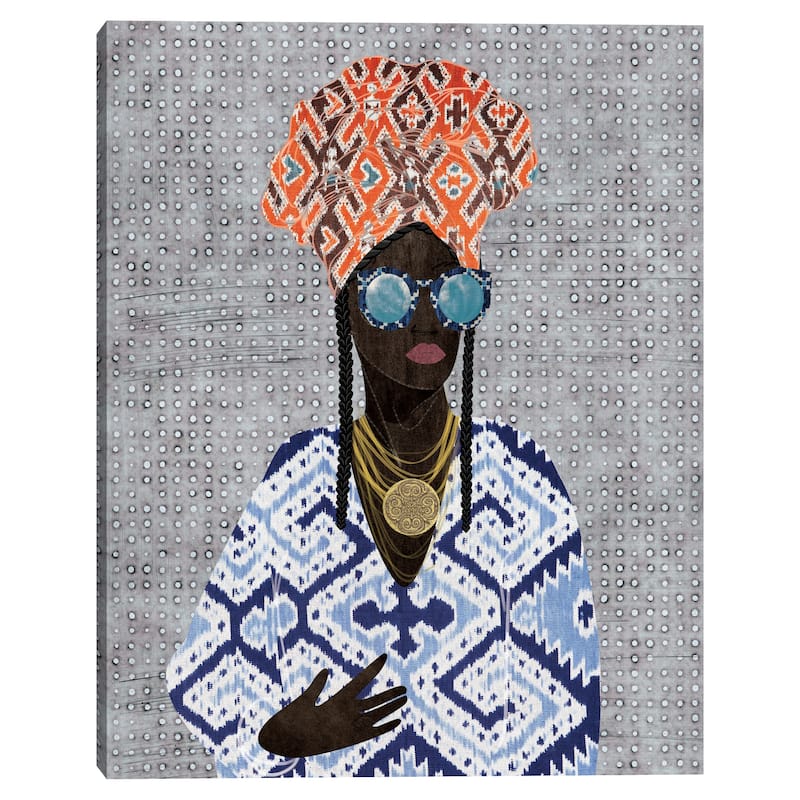 Dots Queen on Gray by Nikki Chu Canvas Art Print