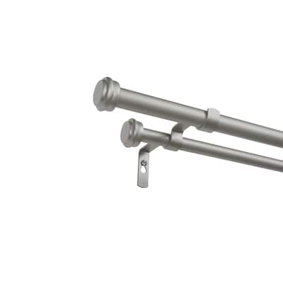 ATI Home Topper Double Curtain Rod and Finial Set