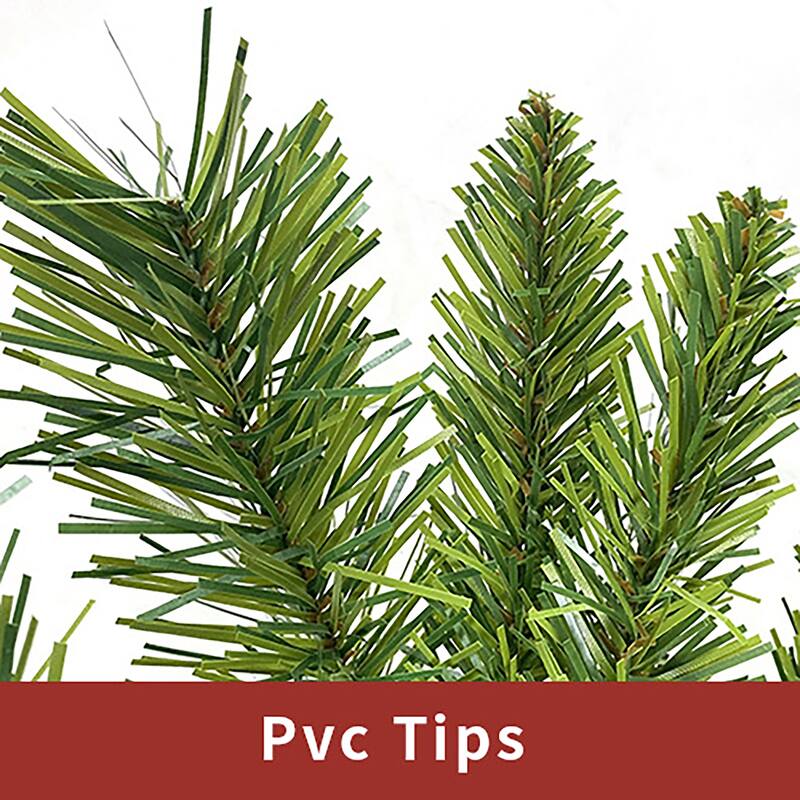 Pre-lit Xmas Tree Artificial Christmas 4-Piece Set in Green