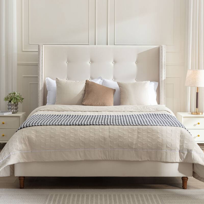 54" High Headboard Peyton Upholstered King Bed