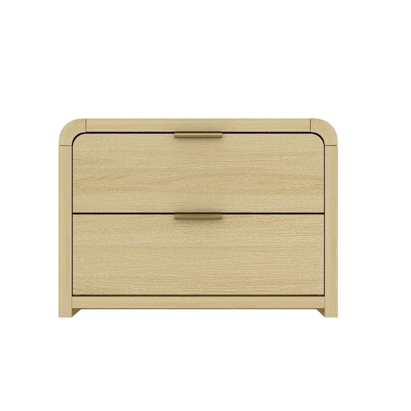 Manhattan Comfort Grace Nightstand with 2 Drawers