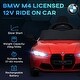 preview thumbnail 6 of 7, 12V BMW M4 Licensed Kids Electric Car with Parent Remote Control, Suspension, LED Lights & Soft Start (Red)