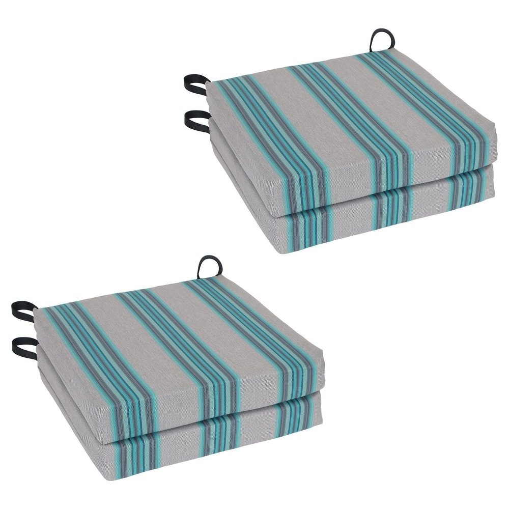 20-inch by 19-inch Woven Olefin Outdoor Chair Cushion (Set of 1, 2, or 4)