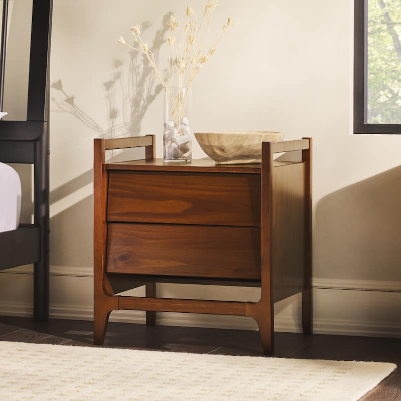 Middlebrook Designs Mid-Century Modern Solid Wood Nightstand