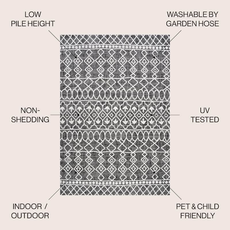 JONATHAN Y Nokat Tribal Bohemian Indoor/Outdoor Area Rug