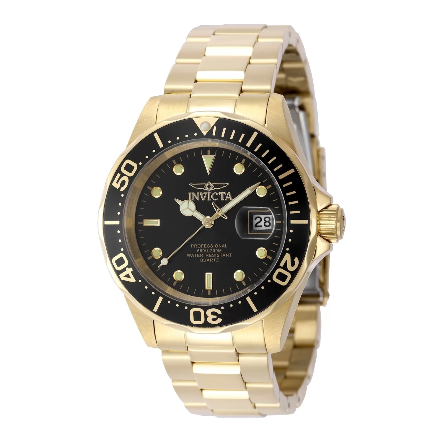 Invicta Men's 9311 Pro Diver Quartz 3 Hand Black Dial Watch