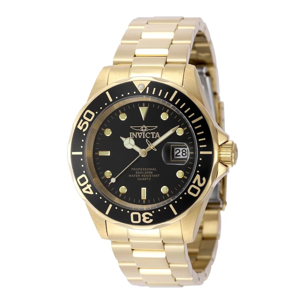 Invicta Men's 9311 Pro Diver Quartz 3 Hand Black Dial Watch