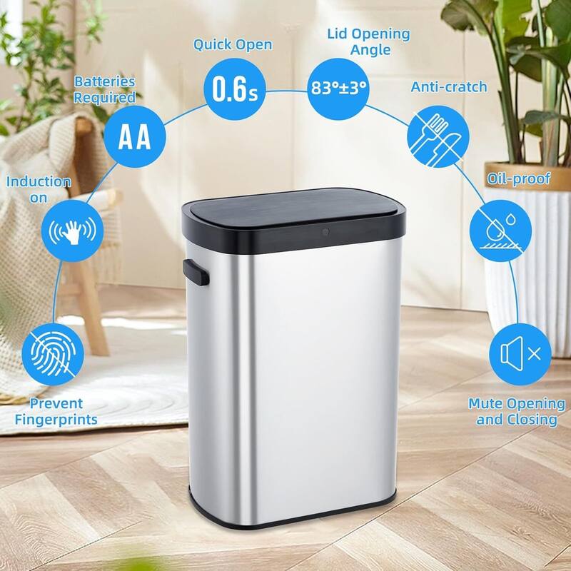 13 Gallon Automatic Trash Can