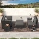 preview thumbnail 37 of 51, Corvus 8-piece Aluminum Wicker Patio Sectional Conversation Set