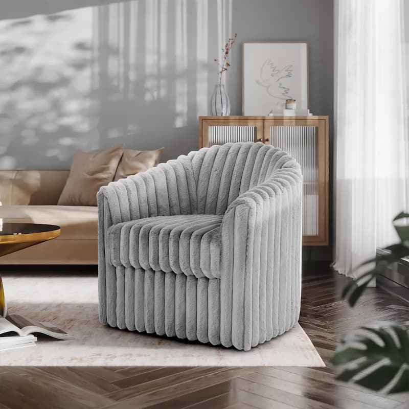 Single Sofa Armchair Swivel Barrel Chair