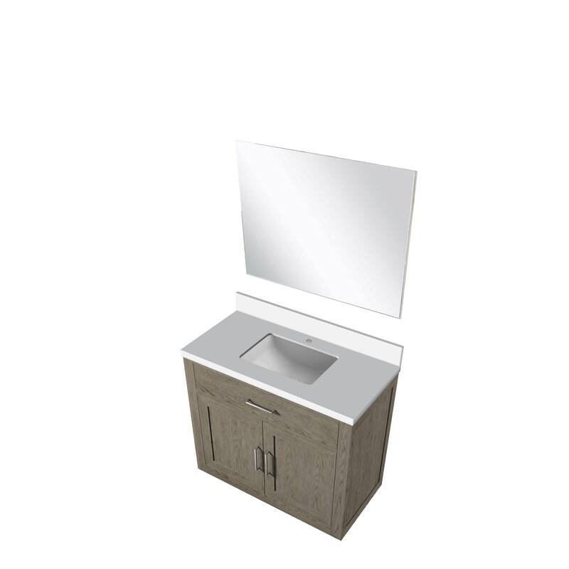 Abbey Bath Vanity with Quartz Top, Sink and Mirror
