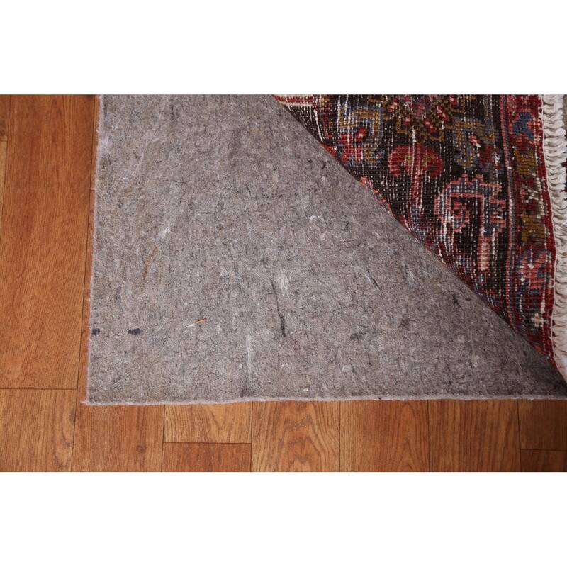 Vintage Vegetable Dye Heriz Persian Area Rug Wool Hand-knotted Carpet - 9'10" x 13'0"