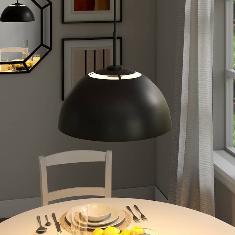 Jordyn 16" Wide Pendant with Metal Shade