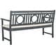 preview thumbnail 7 of 6, SAFAVIEH Outdoor Living Montclair Ash Grey/ Beige 3 Seat Bench - 23.4" x 60.6" x 34.7"