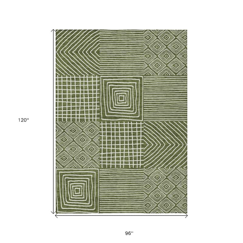 HomeRoots Geometric Transitional Rectangle Outdoor Rug