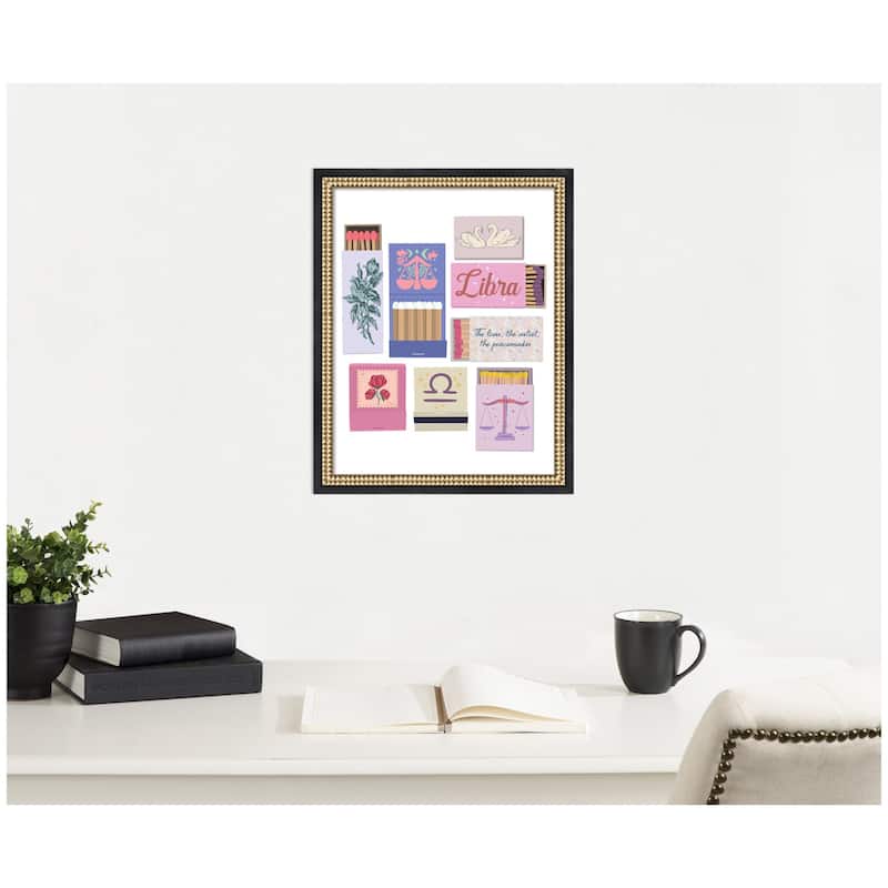 Kate and Laurel Libra Matchbooks 14x18 FC by Megan Ryan Framed Wall Art Print