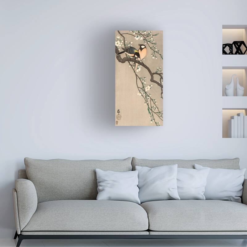 Ohara Koson 'Songbirds On Cherry Branch 1900 To 1910' Canvas Art