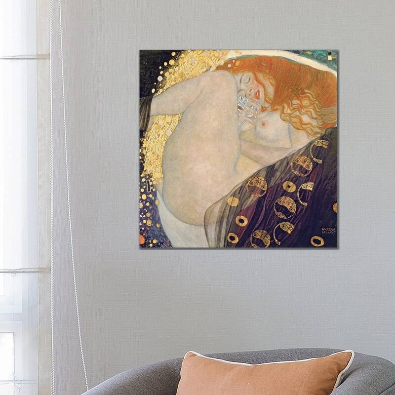 iCanvas "Danae, 1907-08" by Gustav Klimt Canvas Print - 26x26x1.5