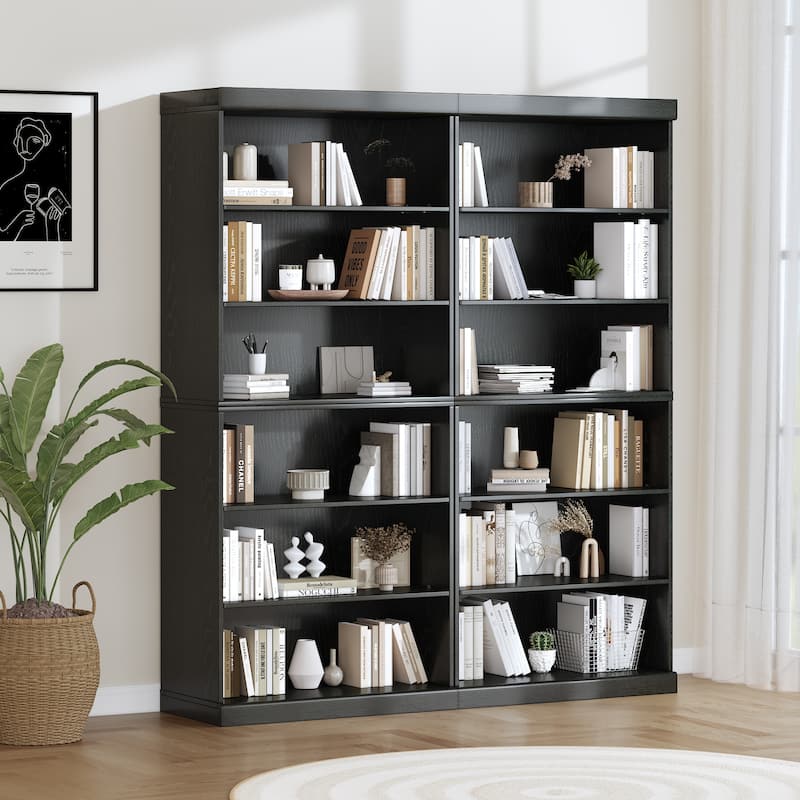 Doorless Wood Bookshelf Storage Cabinet Bookcase&Office Cabinet for Kitchen Bedroom Entryway Living Room Dinning Room