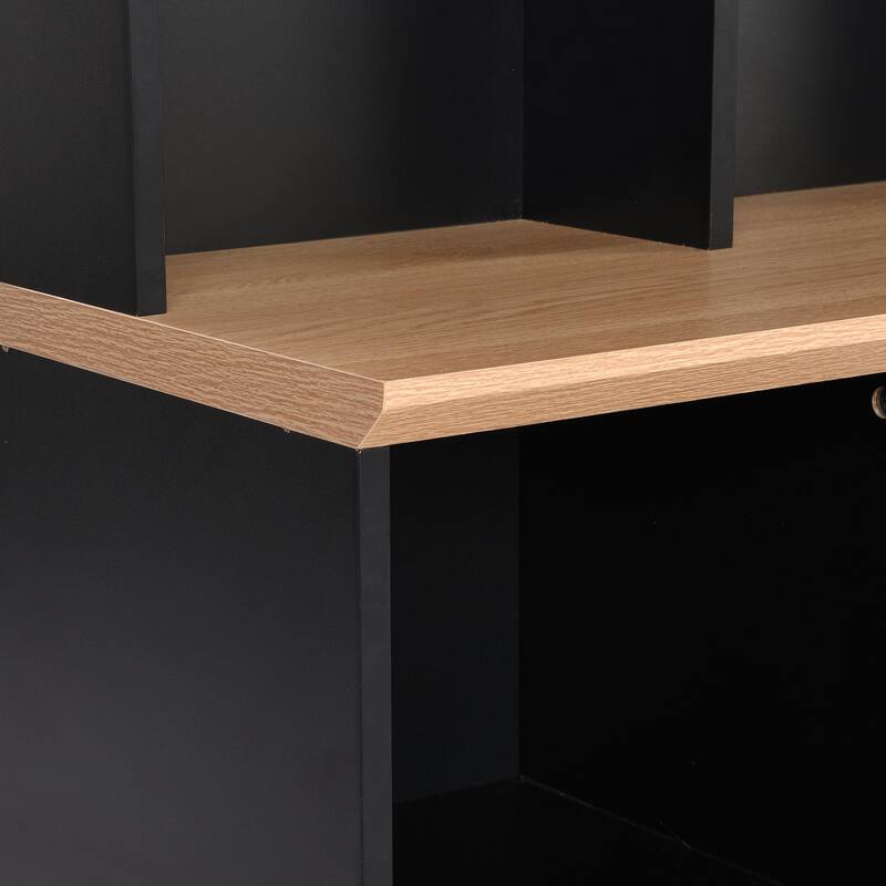 Wide Design Hall Tree with Storage Bench and 8 Hooks