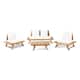 Option Teak Finish + White Cushion