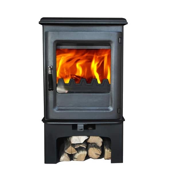 HiFlame Olymberyl HF905UB Small 800 Sq.Feet Wood Burning Stove with Log  Stand - Bed Bath u0026 Beyond - 19834494