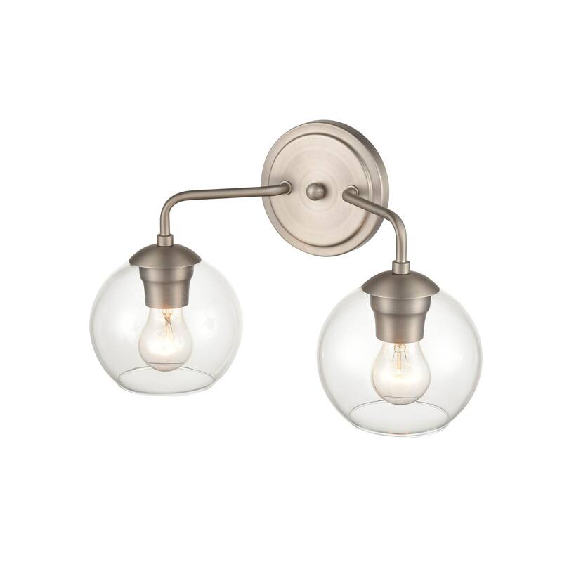Millennium Lighting 2 Light Bathroom Vanity Fixture in Multiple Finishes with Clear Glass Shades