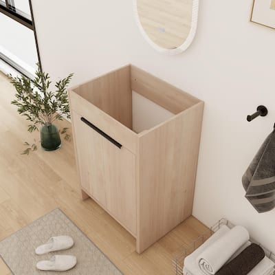 24/30/36 Inch Freestanding Bathroom Vanity Cabinet with Soft Close Door and Adjustable Shelf (Without Sink)