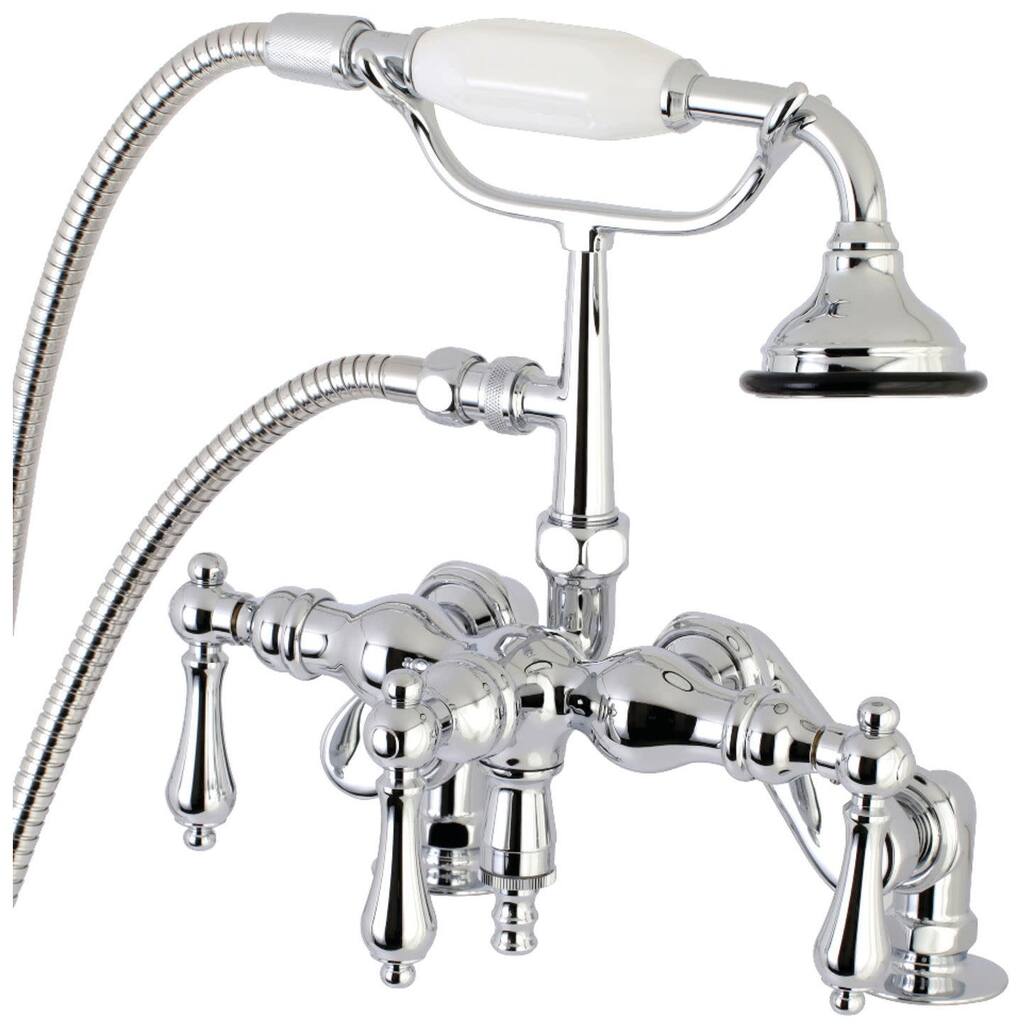 Kingston Brass Vintage Deck Mounted Clawfoot Tub Filler with Built-In