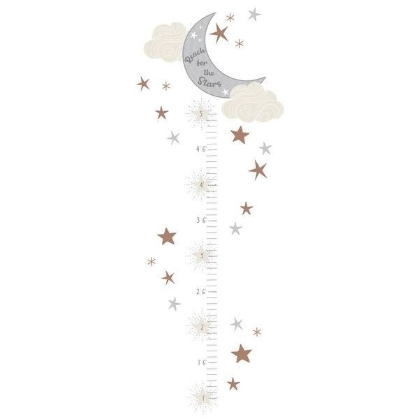 slide 2 of 4, Lambs & Ivy Celestial Moon & Stars Toddler/Kids Growth Chart Wall Decal/Sticker