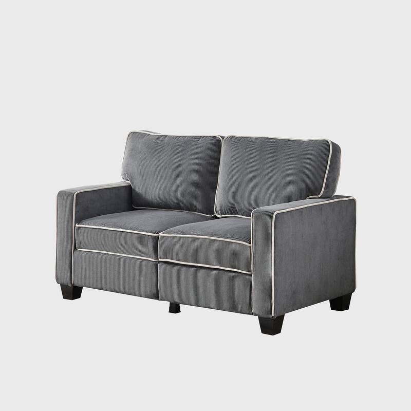 Living Room Corduroy Sofa Loveseat with Storage