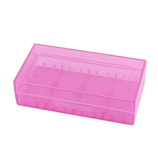 78mmx42mmx21mm Hard Plastic Battery Storage Case Holder Organizer Purple