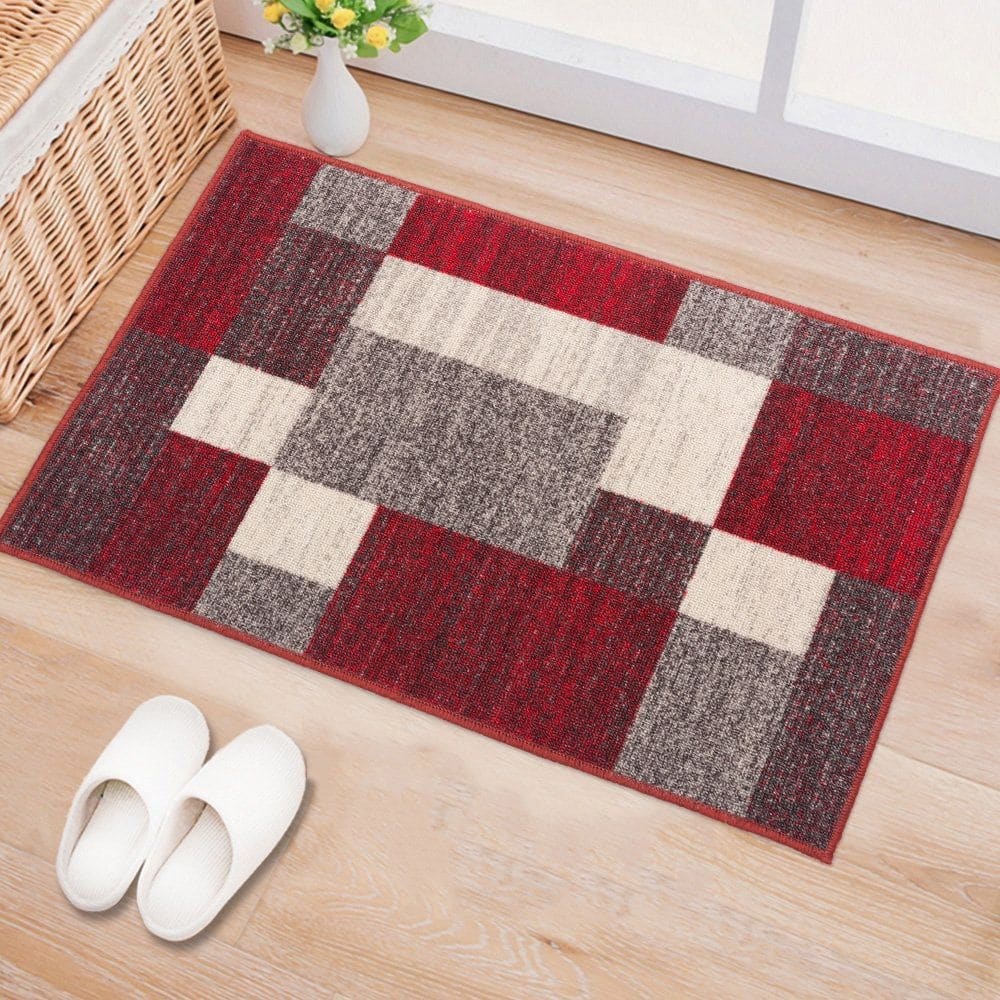 World Rug Gallery Modern Boxes Design Non-slip (Non-skid) Area Rug