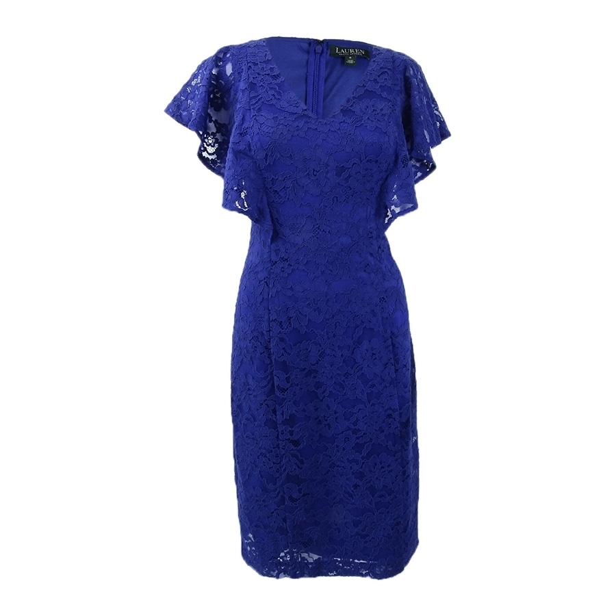 women's flutter sleeve dress