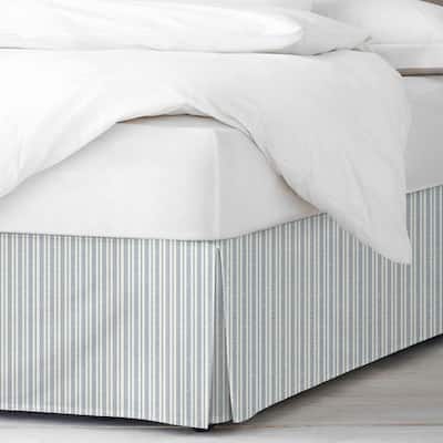 6ix Tailors Pacific Stripe Denim Bed Skirt 15"