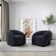 preview thumbnail 7 of 45, Upholstered Swivel Barrel Accent Chair Set of 2