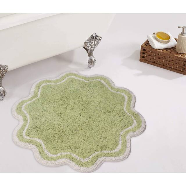 Home Weavers Allure Collection Absorbent Cotton, Machine Washable and Dry Bath Rugs