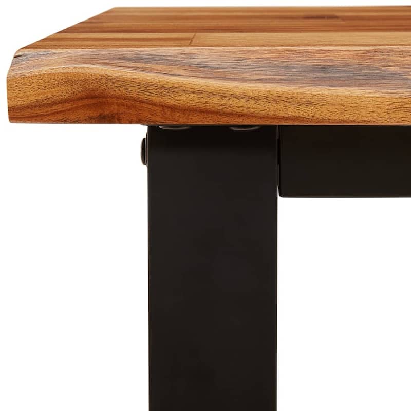 vidaXL Console Table with Live Edge Accent End Side Table Solid Wood Acacia