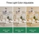 preview thumbnail 9 of 69, Sofucor 52Inch Low Profile Flush Mount Ceiling Fan with LED Light,3‑Blade Quiet Light Combo for Bedroom Kitchen Living Room