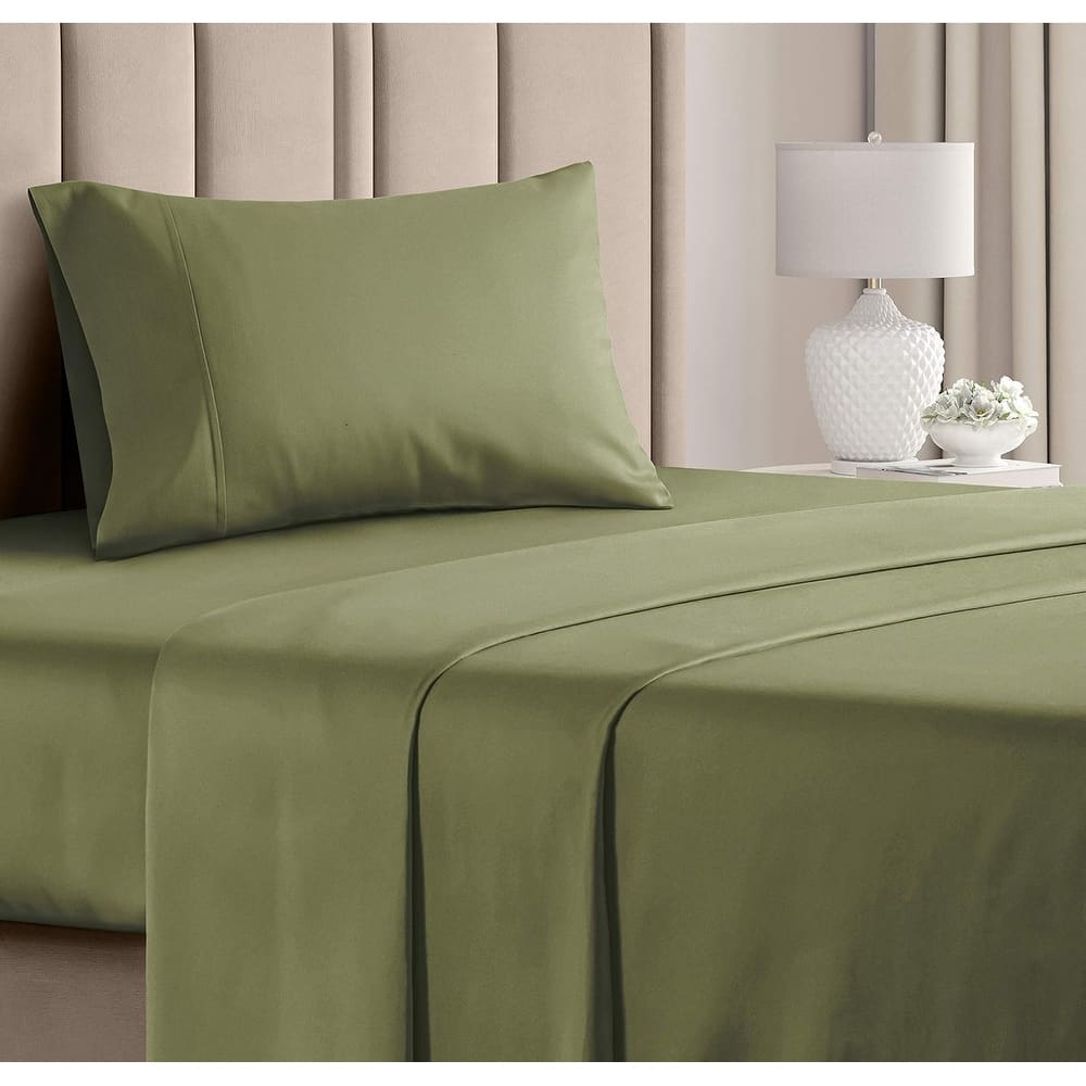 CGK Linens 4 Piece 100% Cotton 400 Thread Count Soft & Comfy Bed Sheet Set