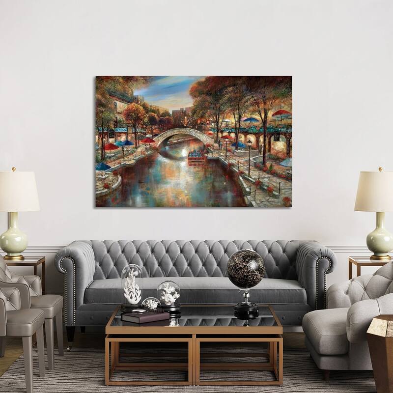 iCanvas "Evening On The Canal" by Ruane Manning Canvas Print