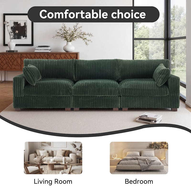U-shaped Modular Sectional Set Upholstered Sofa Couch