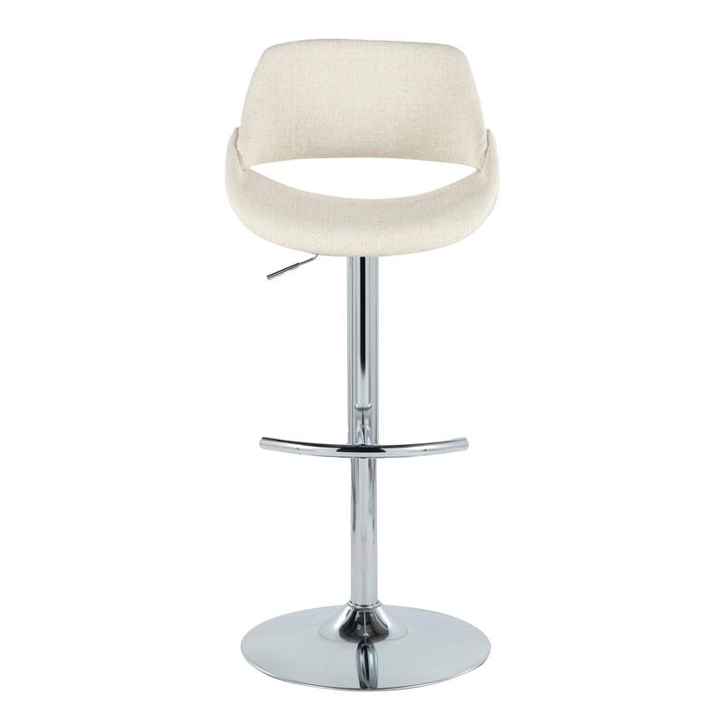 Silver Orchid Svellingen Adjustable Bar Stool with Rounded T Footrest - Set of 2