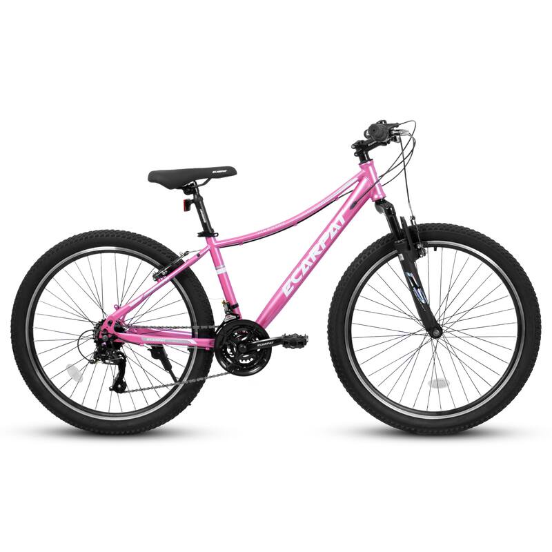 Women/Teens' Bicycle - Shock-Absorbing Front Fork, Multiple Speeds, V-Brakes, Mountain Tires - 26
