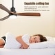 preview thumbnail 96 of 199, 42“/52"/60"/48" Noiseless Walnut Wood Ceiling Fan with Remote Control, Integrated Light Optional