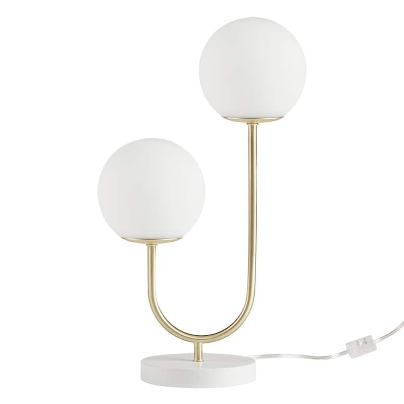 Metal 2-Light Globe Table Lamp for living room,bedroom,and dining room