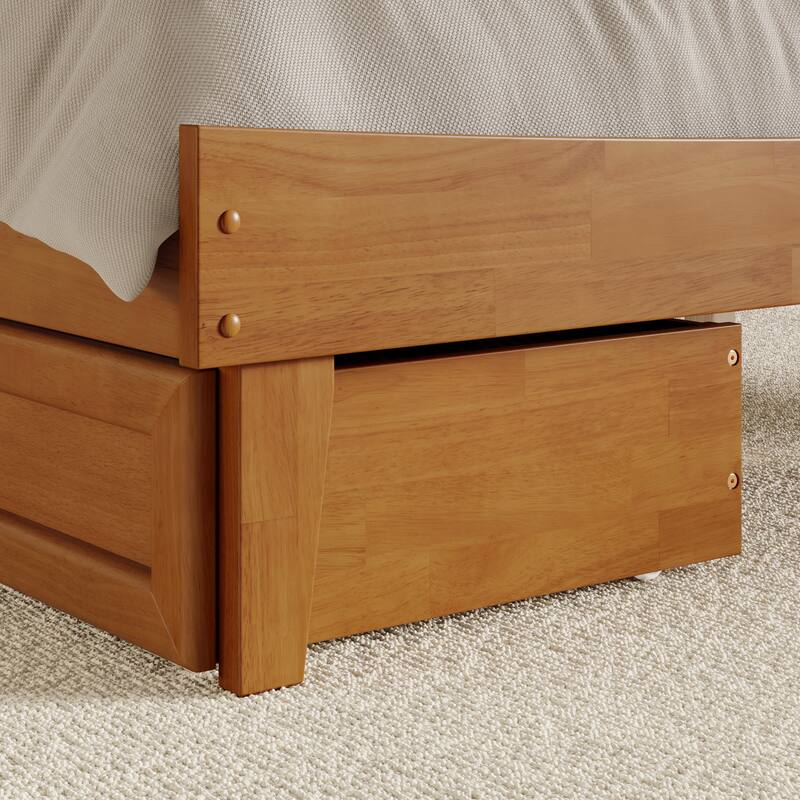 Phoenix Wood Platform Bed with Storage Drawers